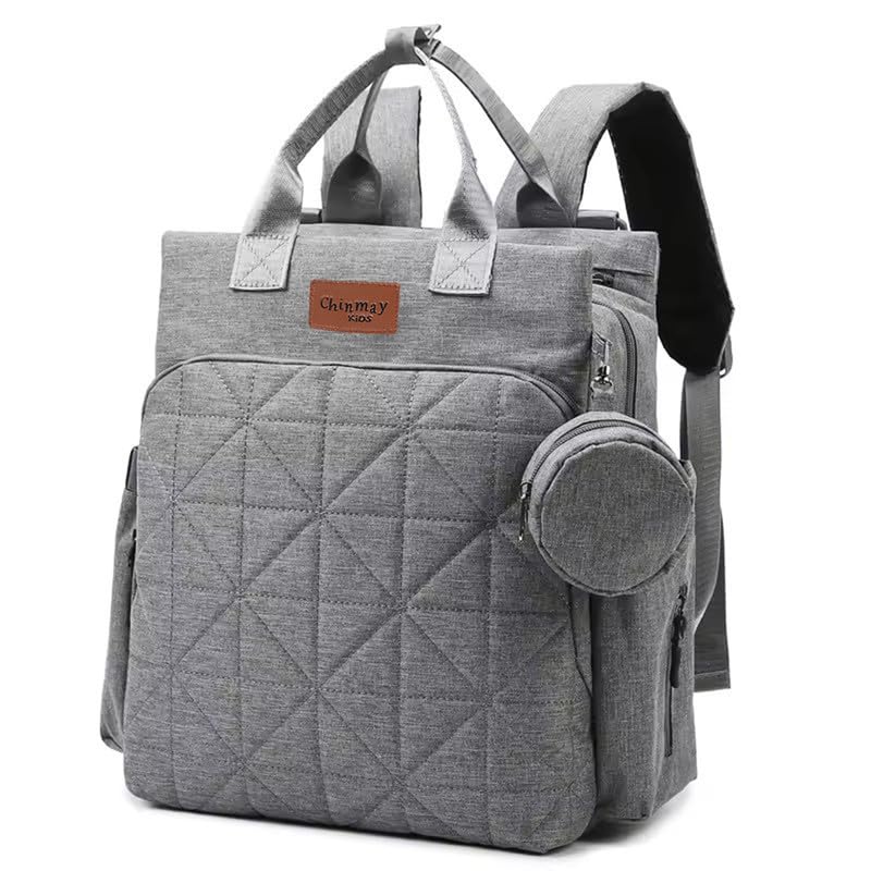 Chinmay Kids Large Capacity Mother Bag Diaper Nursing Maternity Backpack with Insulated Bottle Storage Waterproof Multifunctional Travel Bag-image-10
