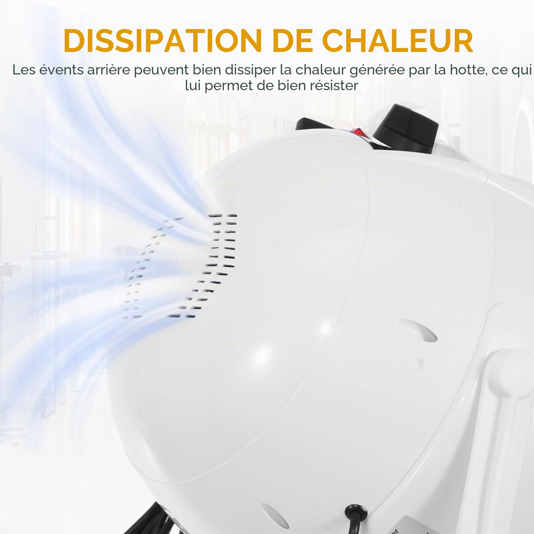 Casque Chauffant Professionnel sur pied, Casque Sèche-Cheveux avec Minuterie pour salon de Coiffure pour salon de Coiffure Spa, Blanc