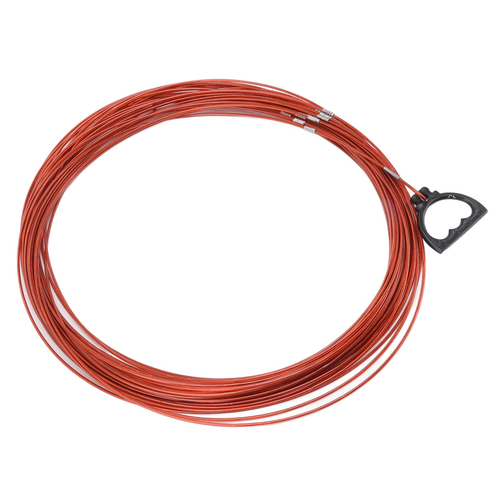 Steel Wire Plastic Coated Steel Wire Rope Measuring Rope Wire Rope with Pull Ring for Railway, Farmland, Plants Climbing, Flower Hanging, Crafts DIY (#d)