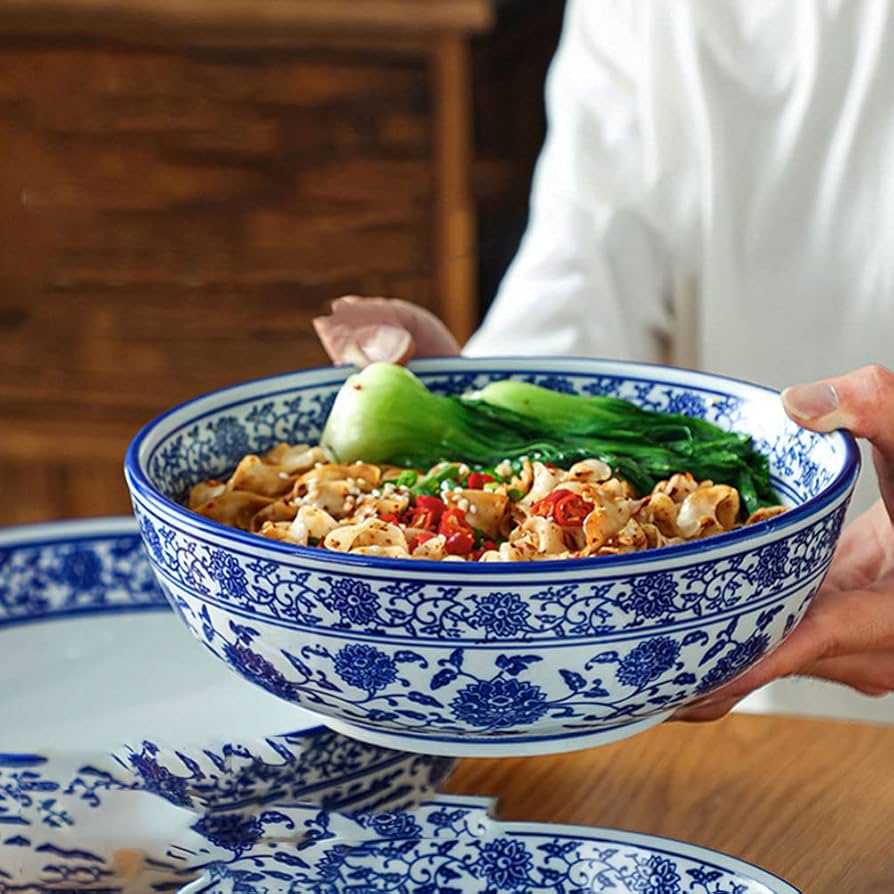 ブルーディナーボウル Amazon.com | White Bowls 9inch Chinese Blue and White Bowls