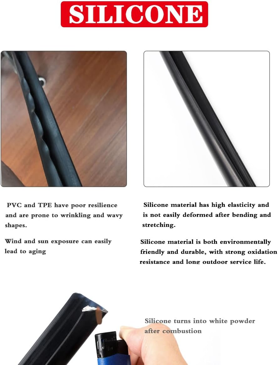 Condition photo showing New/Like New for xmuxhai rv rain gutter silicone rubber j-shape (black 16ft)