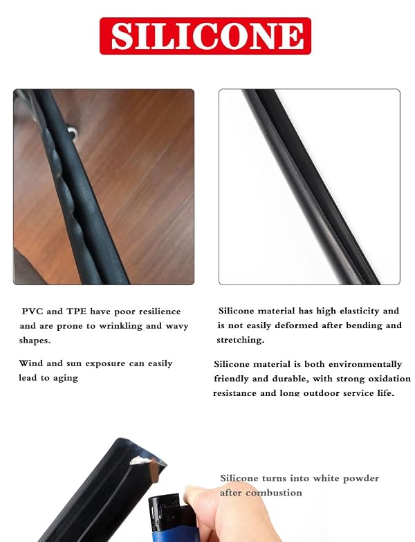 XmuxHai RV Rain Gutter Silicone Rubber J-Shape (Black 16FT) by XmuxHai - Used condition - Image 3
