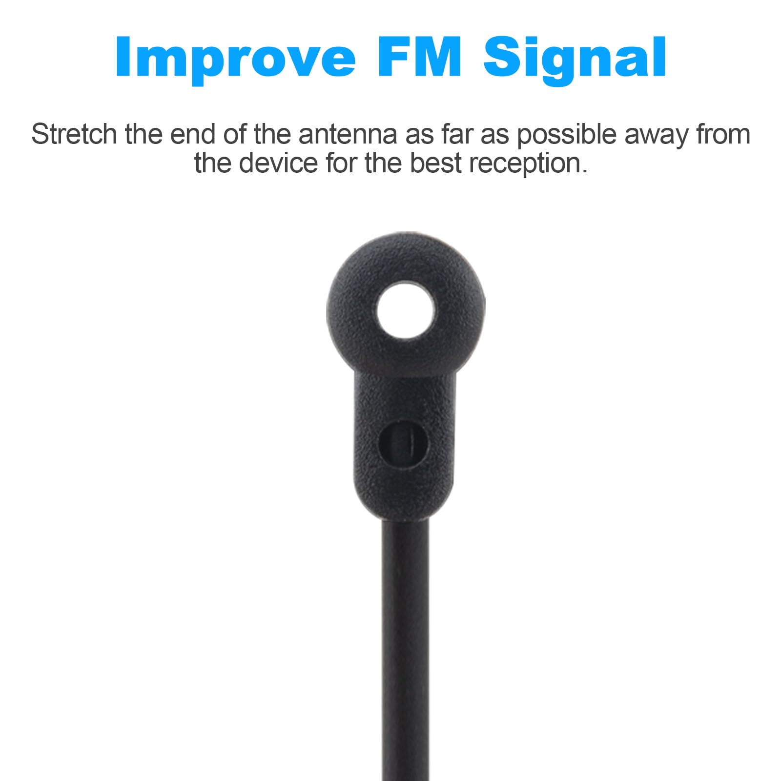 Antenne FM 75 Ohm - Antenne radio FM de type F mâle - Câble coaxial avec adaptateur pour Pioneer Onkyo Yamaha Marantz - Récepteur radio HD numérique d'intérieur - Radio FM AV audio vidéo