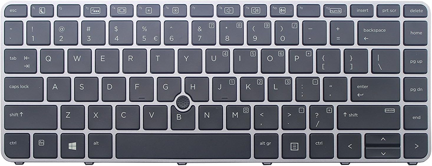 Teclado retroiluminado original compatible con HP EliteBook 745 G3, 745 G4, 840 G4, 848 G4 - Layout US - Part Number 836308-001, 819877-001, 836308-061 - con pointing stick
