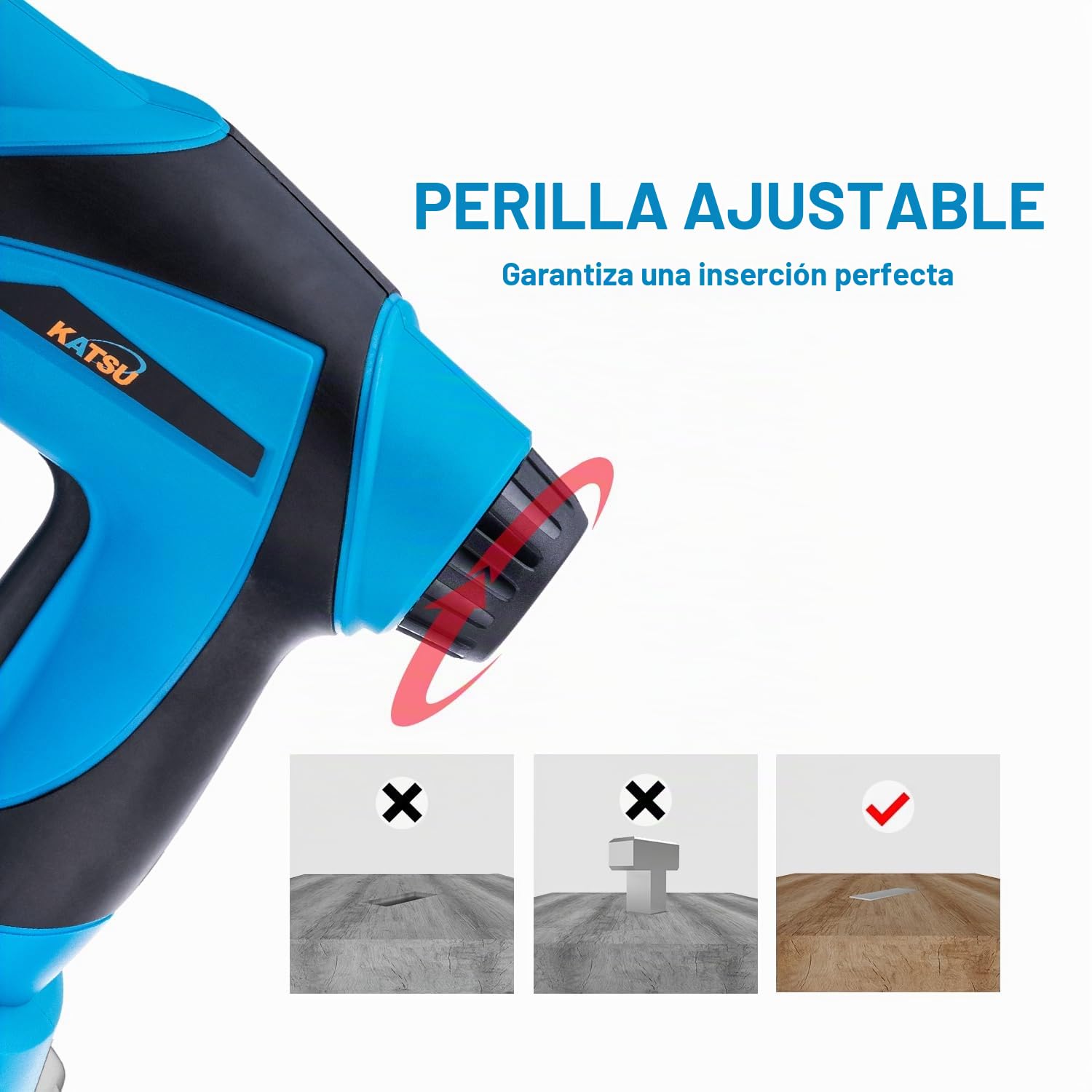 KATSU Pistola de Clavos Inalámbrica FIT-BAT 21V, Clavadora y Grapadora 2 en 1, 35 Disparos por Minuto, para Tapicería, Carpintería y Proyectos de Carpintería (Batería no incluida) 102433