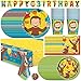Curious George Deluxe Children's Birthday Party Supplies Pack with Decorations - Serves 16