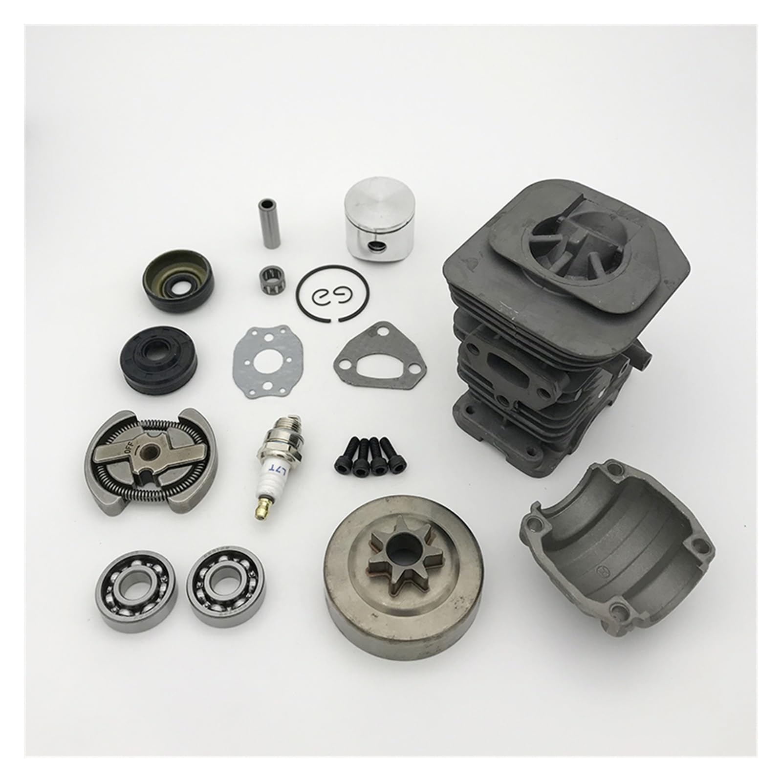 Cojinete de piñón de tambor de embrague de pistón de cilindro de 40mm for HUSQVARNA 142 137 141 136 piezas de reconstrucción de extremo superior de motosierra de gasolina