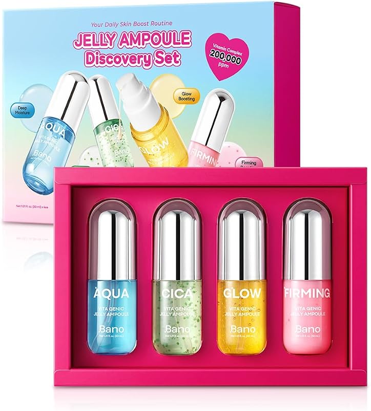 BANO Vita Genic Jelly Ampoule Discovery Set Kit com 4 Séruns, 1,01 oz cada