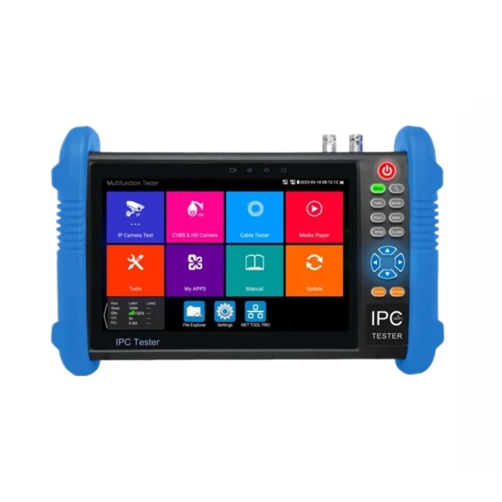 Testeur de vidéosurveillance, Testeur De Vidéosurveillance IPC-9800ADH 8K IPC8MP AHD CVI TVI, Caméra, Câble UTP, PoE IP, Entrée HDMI VGA, Sortie Puissance, CCTV IPC
