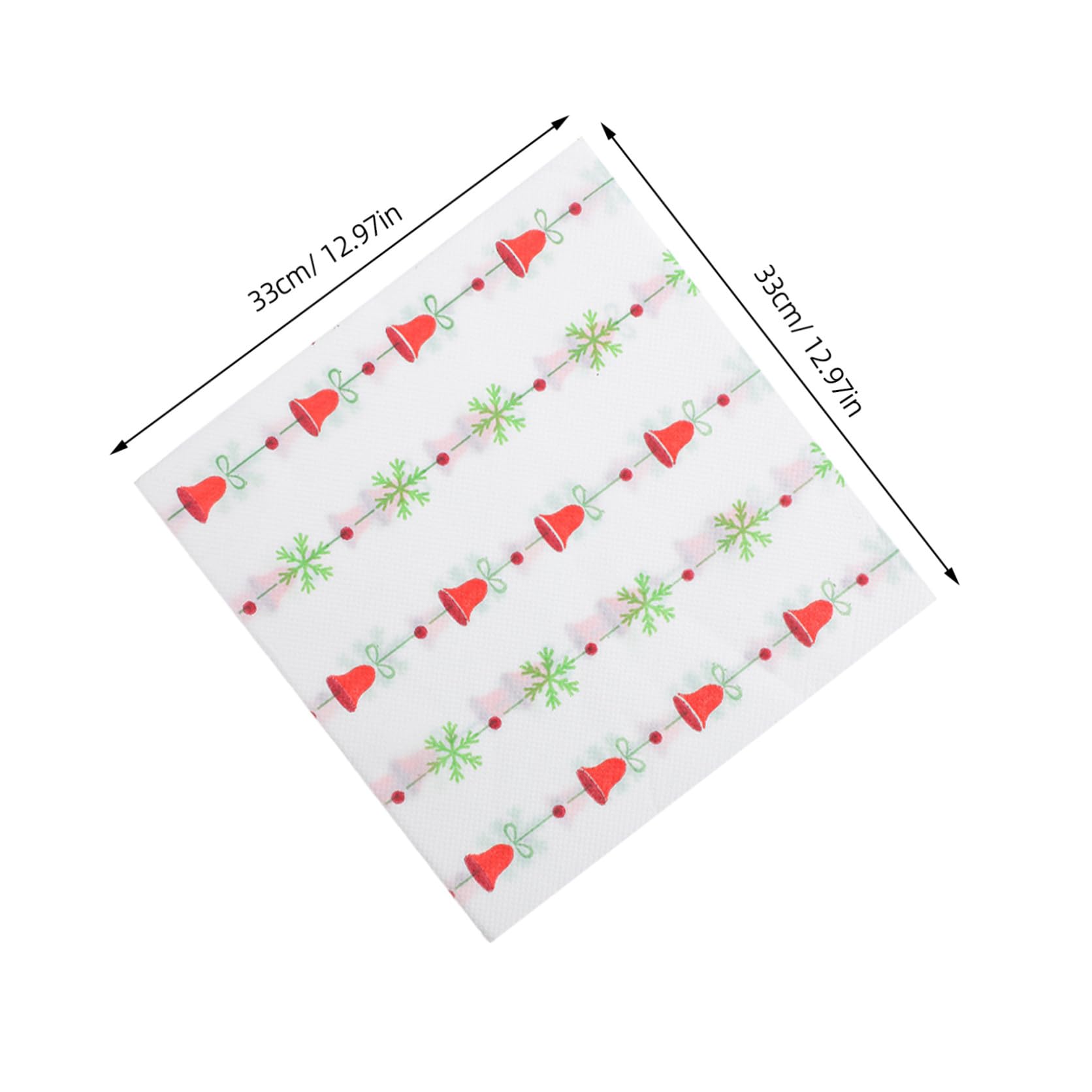 120 Servilletas Navideñas: Servilletas Desechables Con De Campanas - Vibrantes Para Navideña