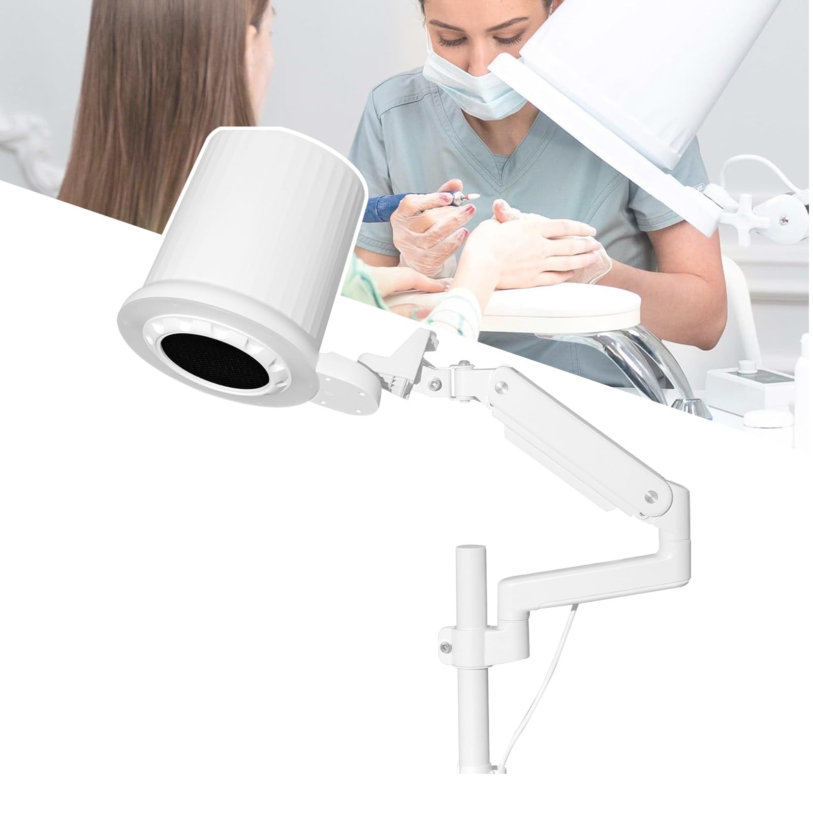 Collecteur De PoussièRe Professionnel Pour Artistes Des Ongles, PoussièRe D'Ongles à Aspiration SupéRieure, Installation IntéGréE De La TêTe De Machine, Pour Spa