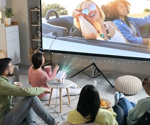HP MC400 Mini projecteur Intelligent Portable avec WiFi et Bluetooth, Prise en Charge 4K à Courte portée et 1080p, Miroir d'écran sans Fil, Application et Haut-Parleur intégrés, alimenté par USB-C