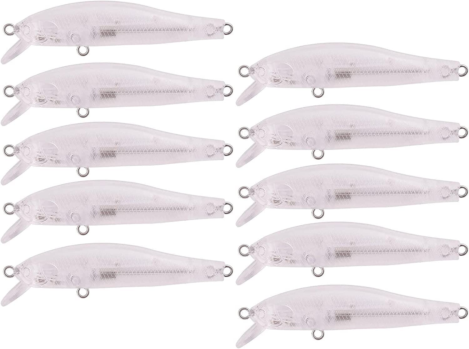 Amazon.co.jp: 10PCS未塗装ルアーブランク4.7g7.1cm無料スペシャルアイ