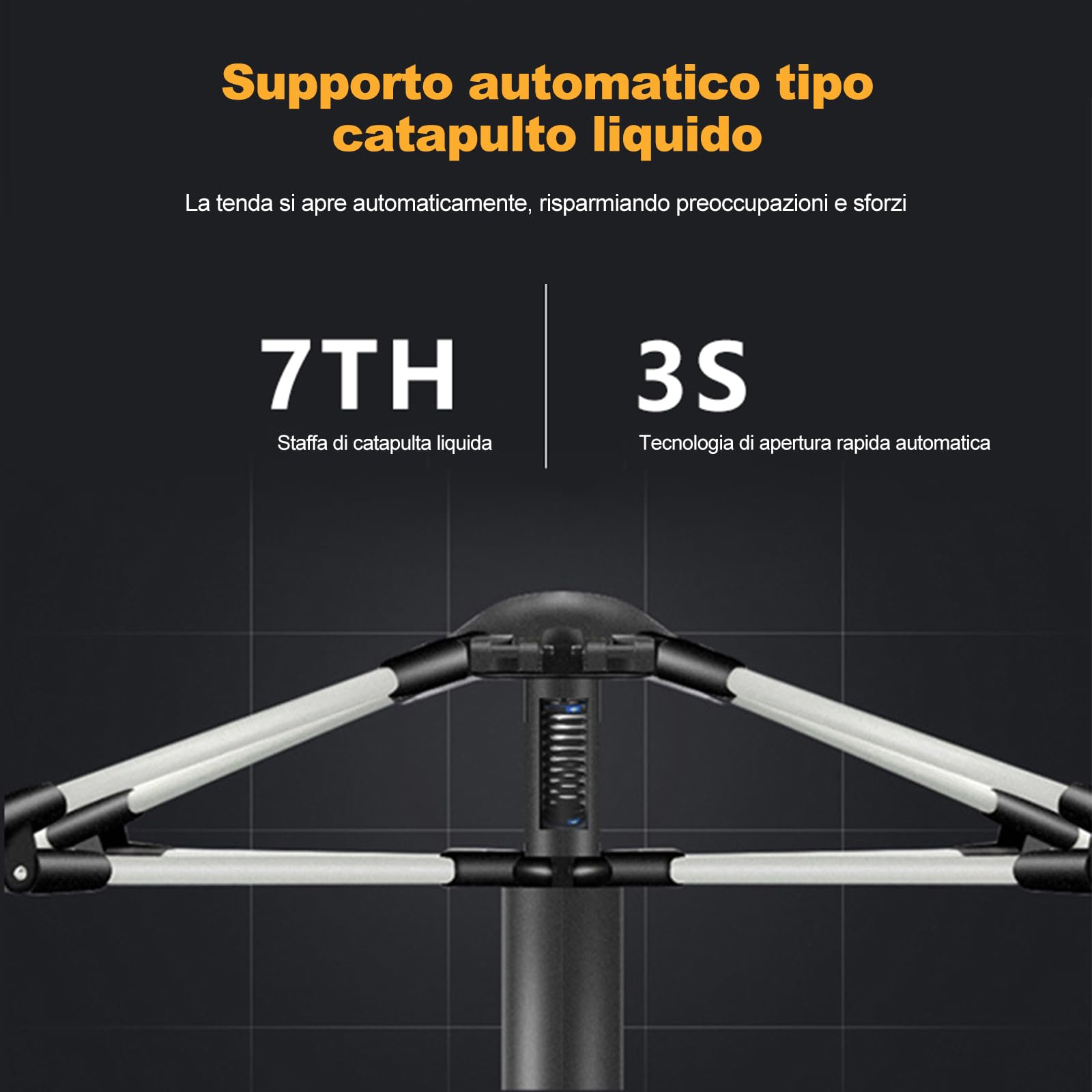 Ergocar Tenda Campeggio Pop Up 3-4 Persone Ultra-Leggero Tenda Impermeabile Antivento a Cupola Leggera con Veranda per Campeggio Escursioni Arrampicata