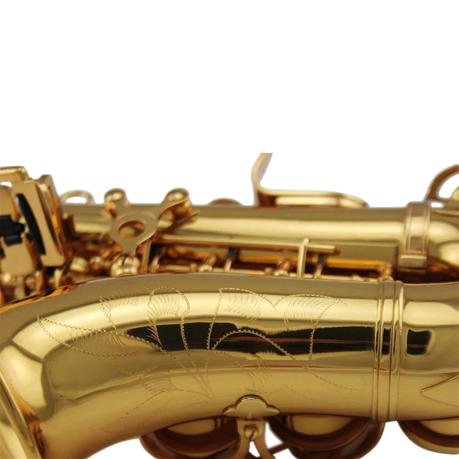 Popularny Lakier Curved Gold Wykonany Metodą Elektroforezy Na Saksofonie Sopranowym profesjonalny Saksofon