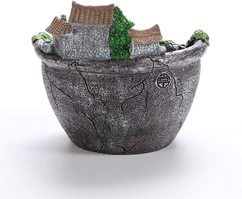 Miniatura 6 de Plantas de jardín creativas maceta suculenta casa de hadas con dulce casa de flores cesta de flores para el hogar, oficina, balcón decoración adornos