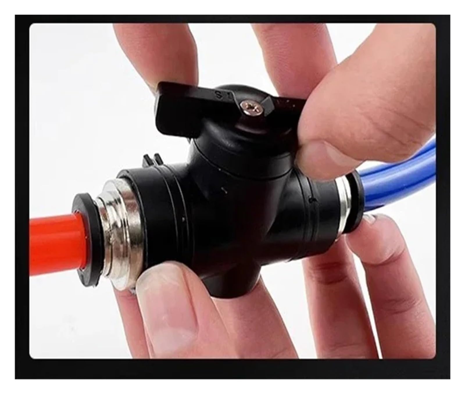 Connettore a giunzione rapida a innesto pneumatico da 10 pezzi | Valvola manuale for attivare la limitazione corrente manuale della sfera(BUC 10MM,50 PCS)