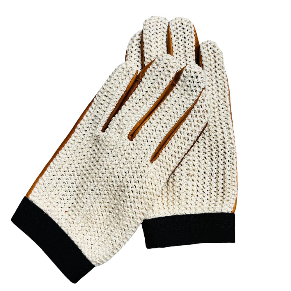 Harssidanzar Guantes de equitación, genuino cuero de oveja malla transpirable, ligero y cómodo, guantes de equitación DM303