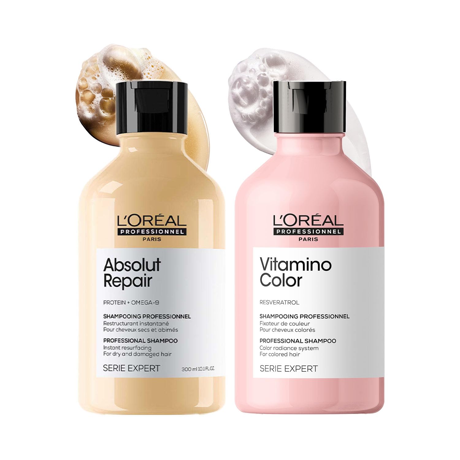 L'OREAL PROFESSIONNEL PARIS Serie Expert Vitamino Shampoo 300 Ml, For Coloured Hair & Absolut Repair Shampoo For Dry And Damaged Hair, Serie Expert, 300Ml-image-6