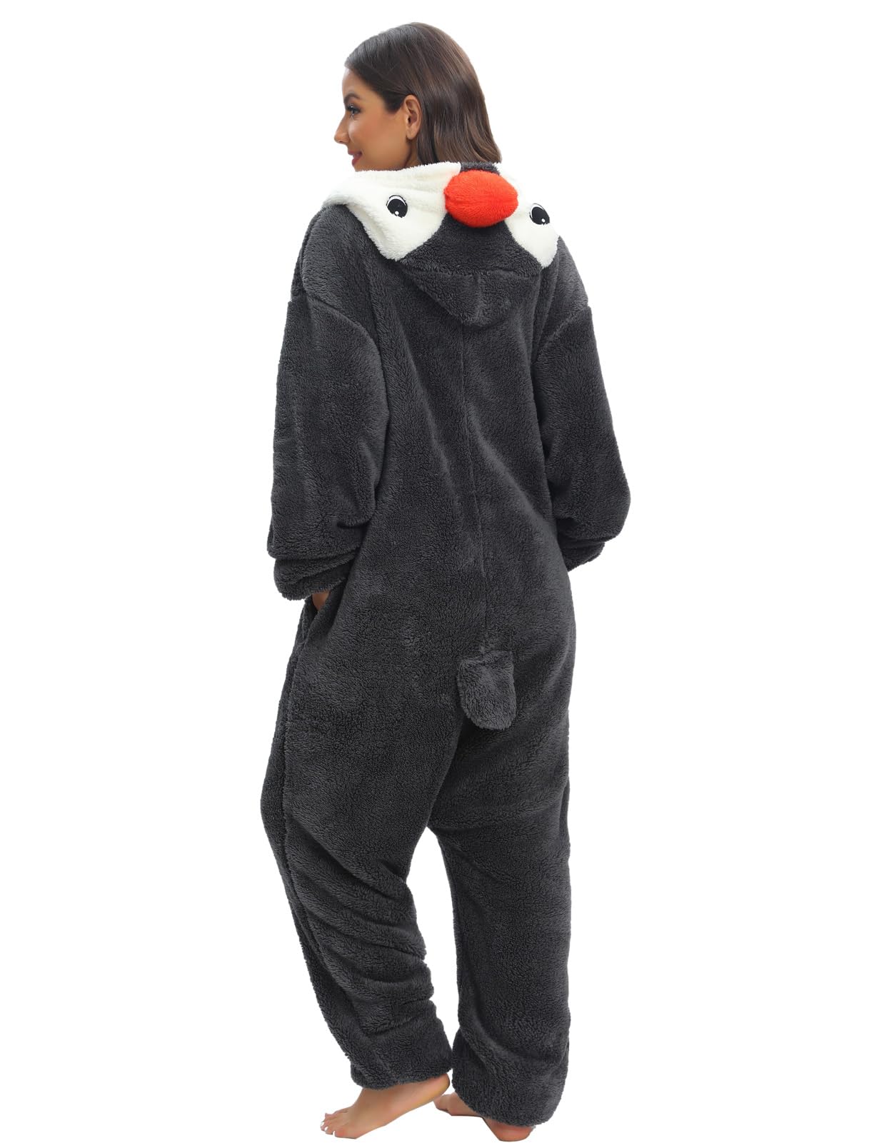 LATH.PIN Pijama tipo mameluco de animal para adultos, unisex, de una pieza, disfraz de Halloween, cosplay, ropa de dormir para mujeres y hombres