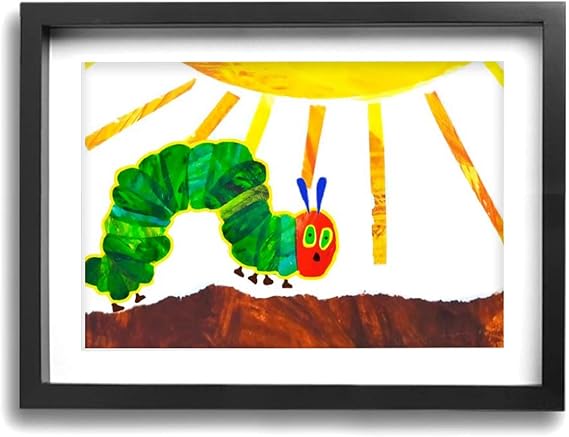 Amazon Co Jp 絵画家 はらぺこあおむし 昆虫のイラスト 壁の芸術 モダン絵画 キャンバス絵画 装飾 お祝いやプレゼントに 額縁付き 絵画 軽くて取り付けやすい 木枠付40x30cm ホーム キッチン