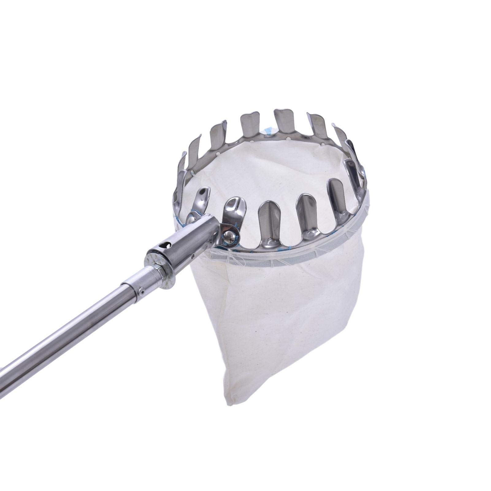 Teleskop Obstpflücker Mit Beutel - Edelstahl Ausziehrute Für Äpfel, Birnen & Mehr