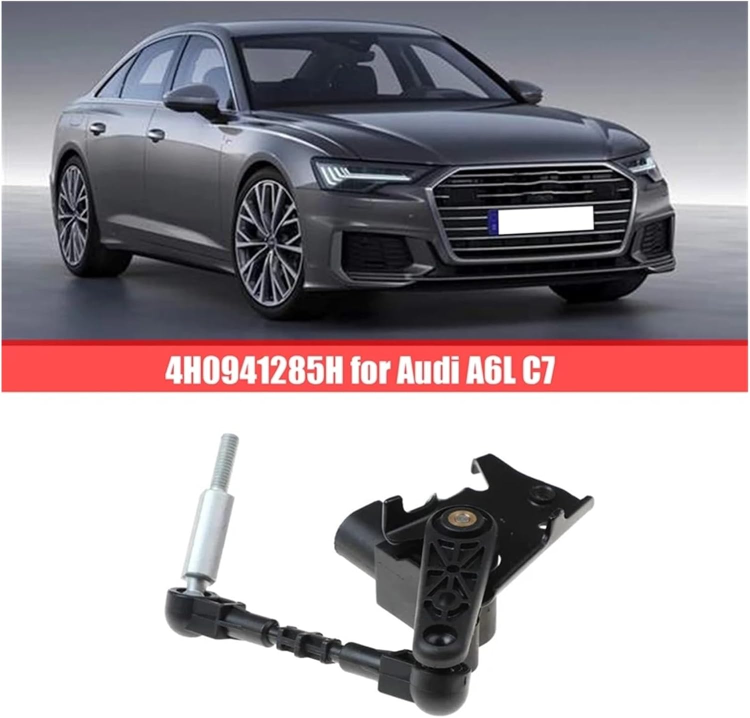 1 PCS Headlight Level Height Sensor Level Sensor Automobile 4H0941285H Black & Silver Replacement Compatible With A6L C7