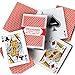 Brybelly Red Deck, Wide Size, Regular Index, Plastic Coated, Standard Playing Cards