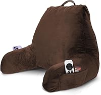 Vista 41 de Nestl - Almohada de lectura con espuma viscoelástica triturada, diseñada para sentarse en la cama y el sofá, con soporte ajustable para la espalda