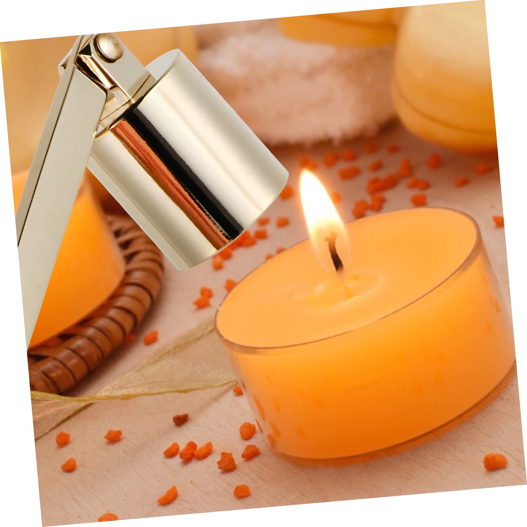 STOBAZA 1pc Candle Tool Handle Matte Black Candle Snuffer Brass Candle Snuffer Candlesnuffers Candle Accessory Metal Candlesnuffer Wooden Copper Candle Holder Candle Wick Cover*1