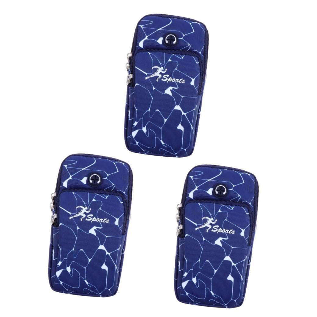 UPKOCH 3pezzi Marsupio Sportivo Per Smartphone Braccio Oxford Per Attività Outdoor Portacellulare e Resistente Per Ciclismo e Jogging