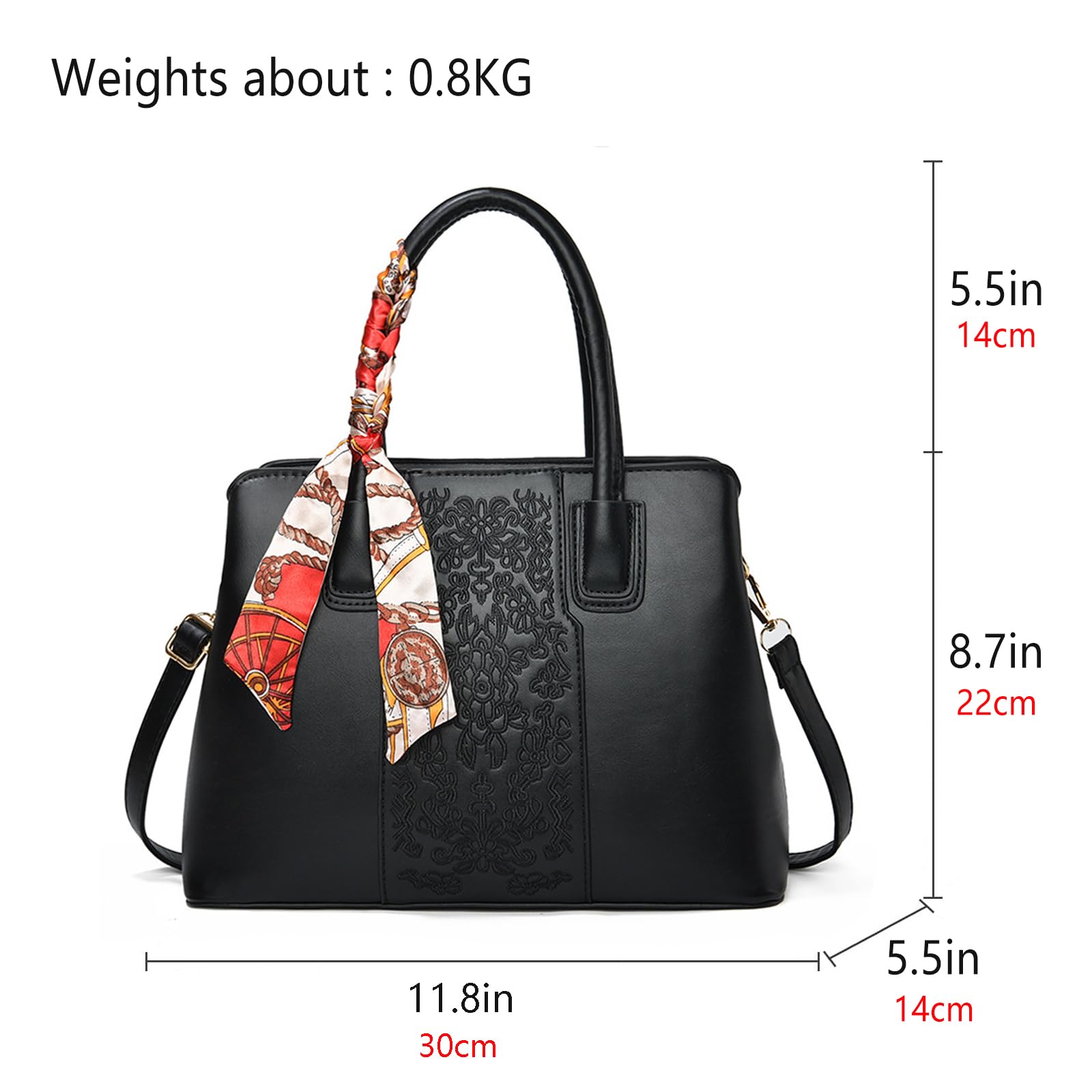 Donna Borse a Mano PU pelle Borsa a Spalla Grande capacità Borsa a tracolla Borsa Tote per Lavoro Uso Quotidiano