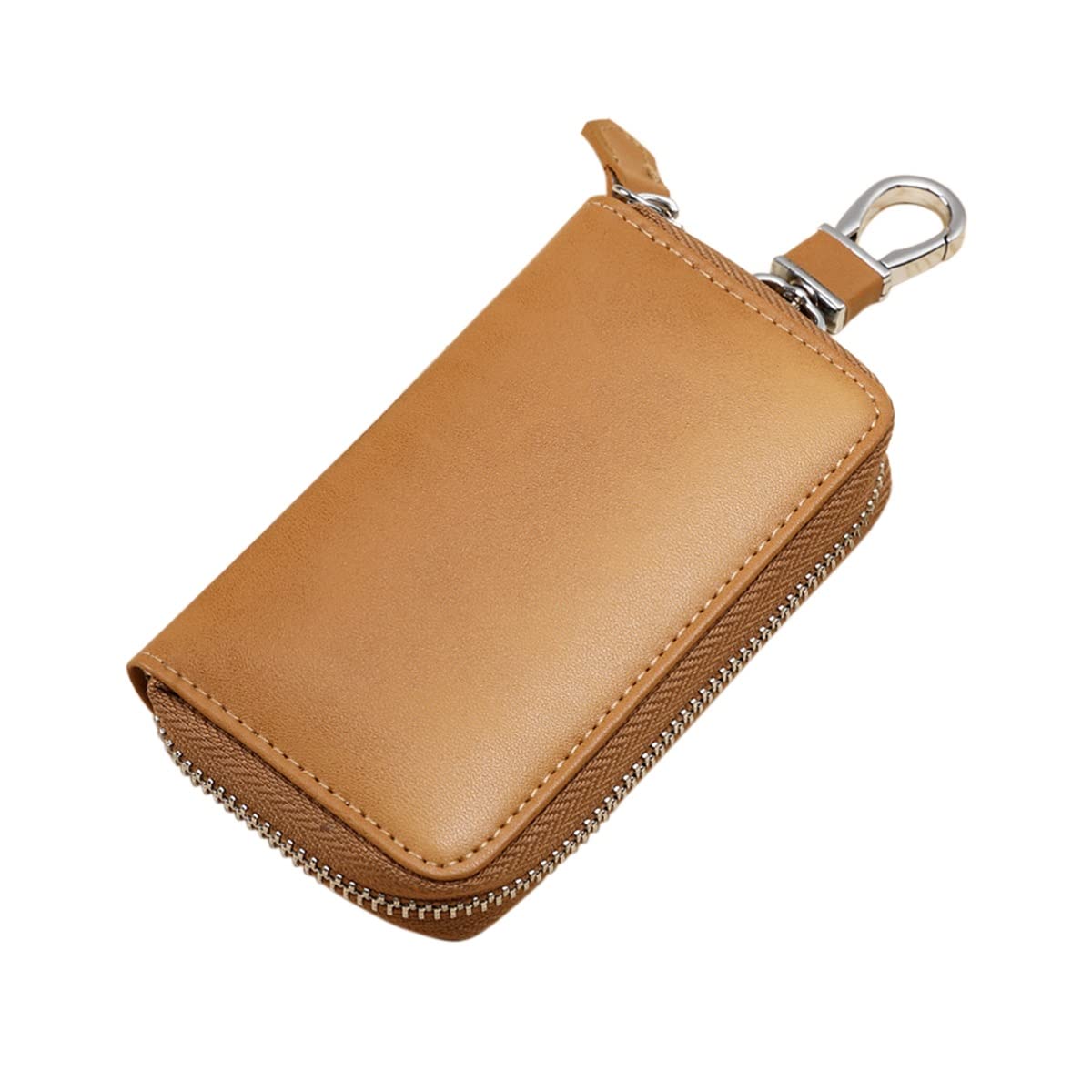 Skórzany samochód, pudełko na klucze， Skórzane etui na klucze z klamrą na kluczyki do samochodu dla mężczyzn 12,5 x 8 x 2,5 cm