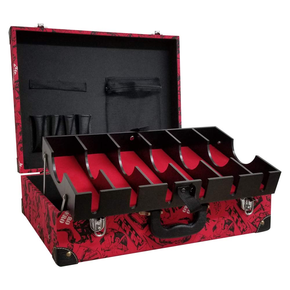 VincentNostalgic Master Case Travel Stylist Barber Case, Vintage Red