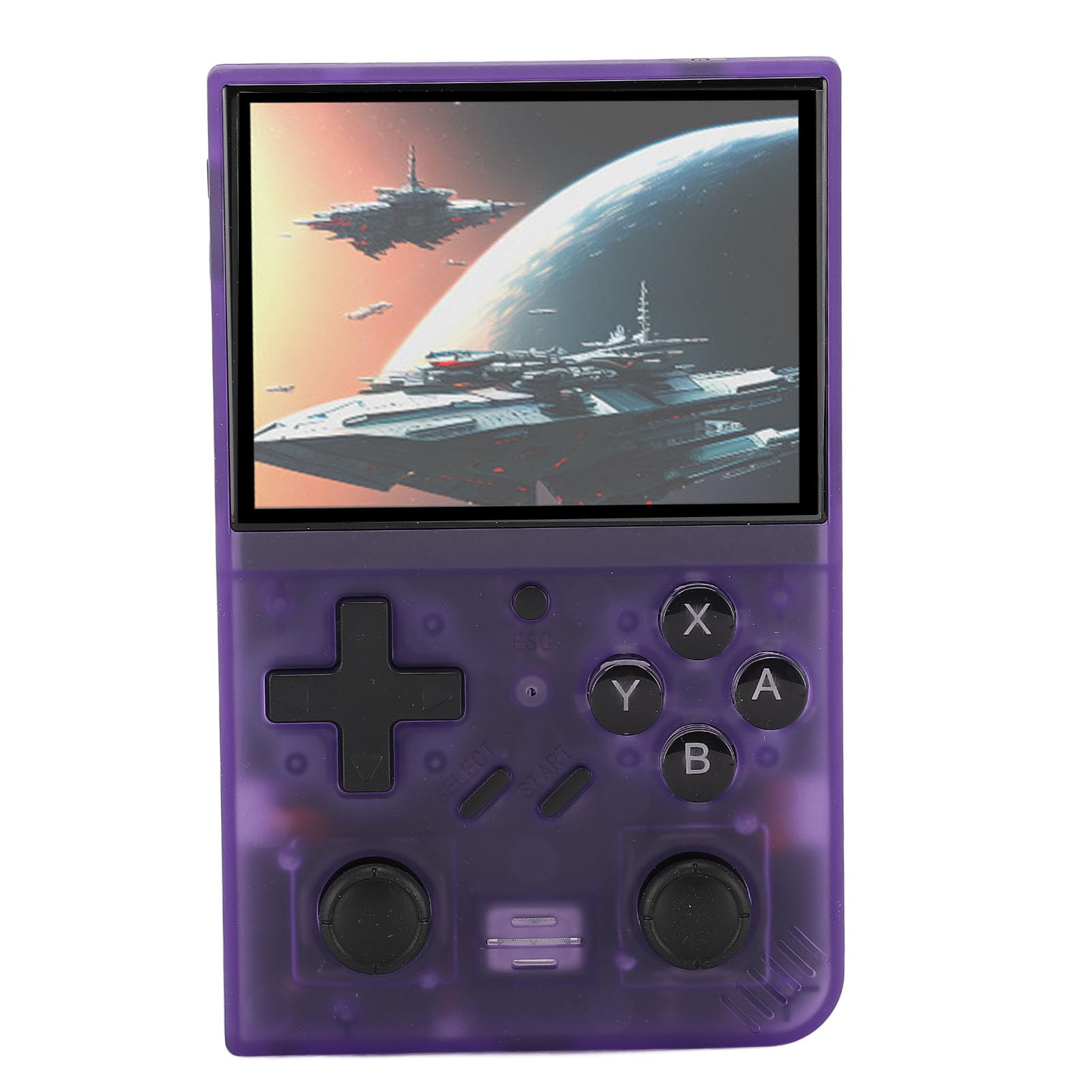 Handheld-Retro-Spielekonsole, Komfortables Design, Immersives Display für und Familie, Tragbare Videospielkonsole 3,5 Zoll für Reisen, Arbeit, Camping (Lila)