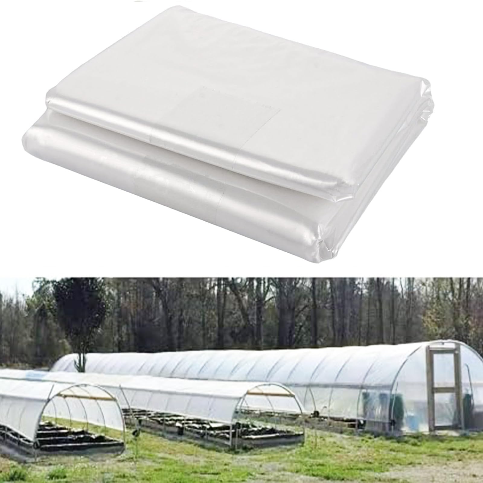 農業用ビニール 農業用ポリフィルムUV 透明マルチ 厚0.07mm 幅210cm(W)×長さ100m 1巻