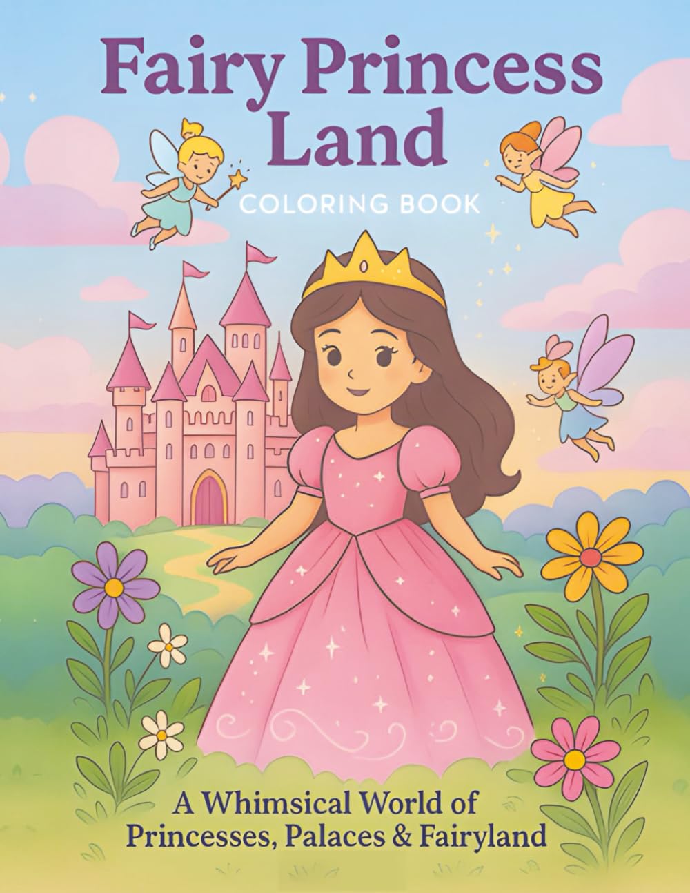 Fairy Princess Land Coloring Book: A Whimsical World of Princesses, Palaces & Fairyland Magic
