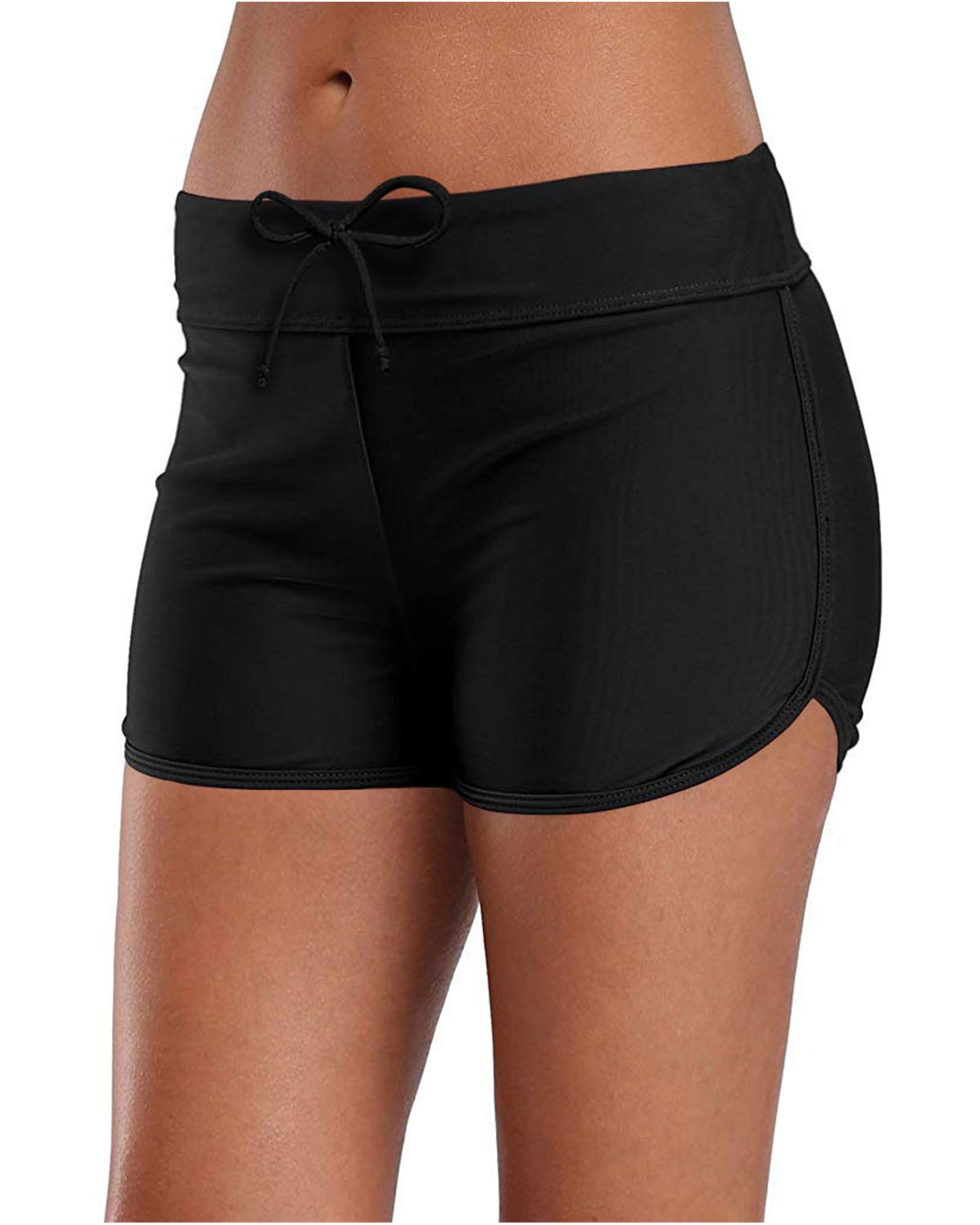 YoniqueWomens Swim Shorts Solid Tankini Bottoms Swimsuit Bottoms(Available in Plus)