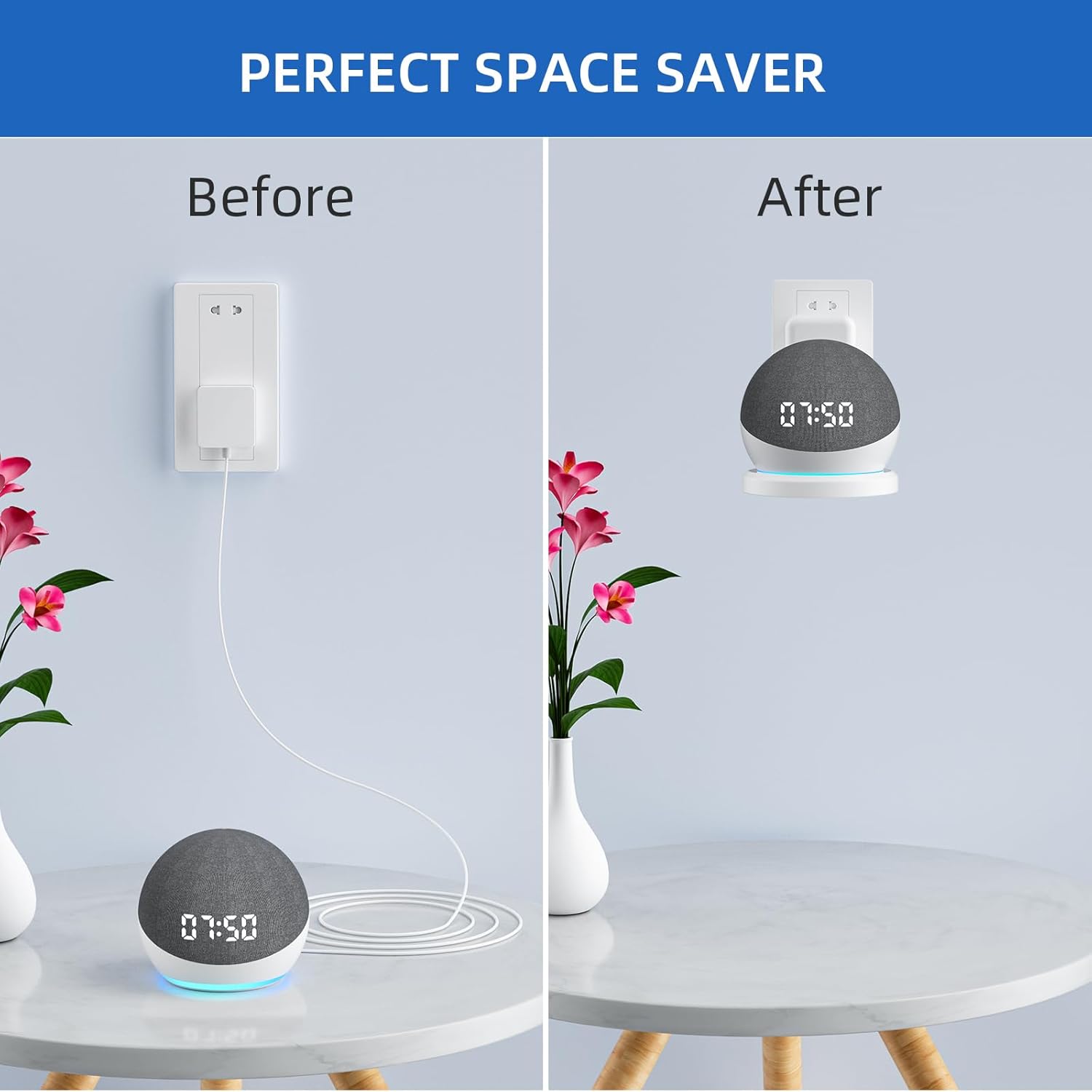 Declutter Your Space: The Ultimate Wall Mount Holder for Echo Dot 5th & 4th Gen