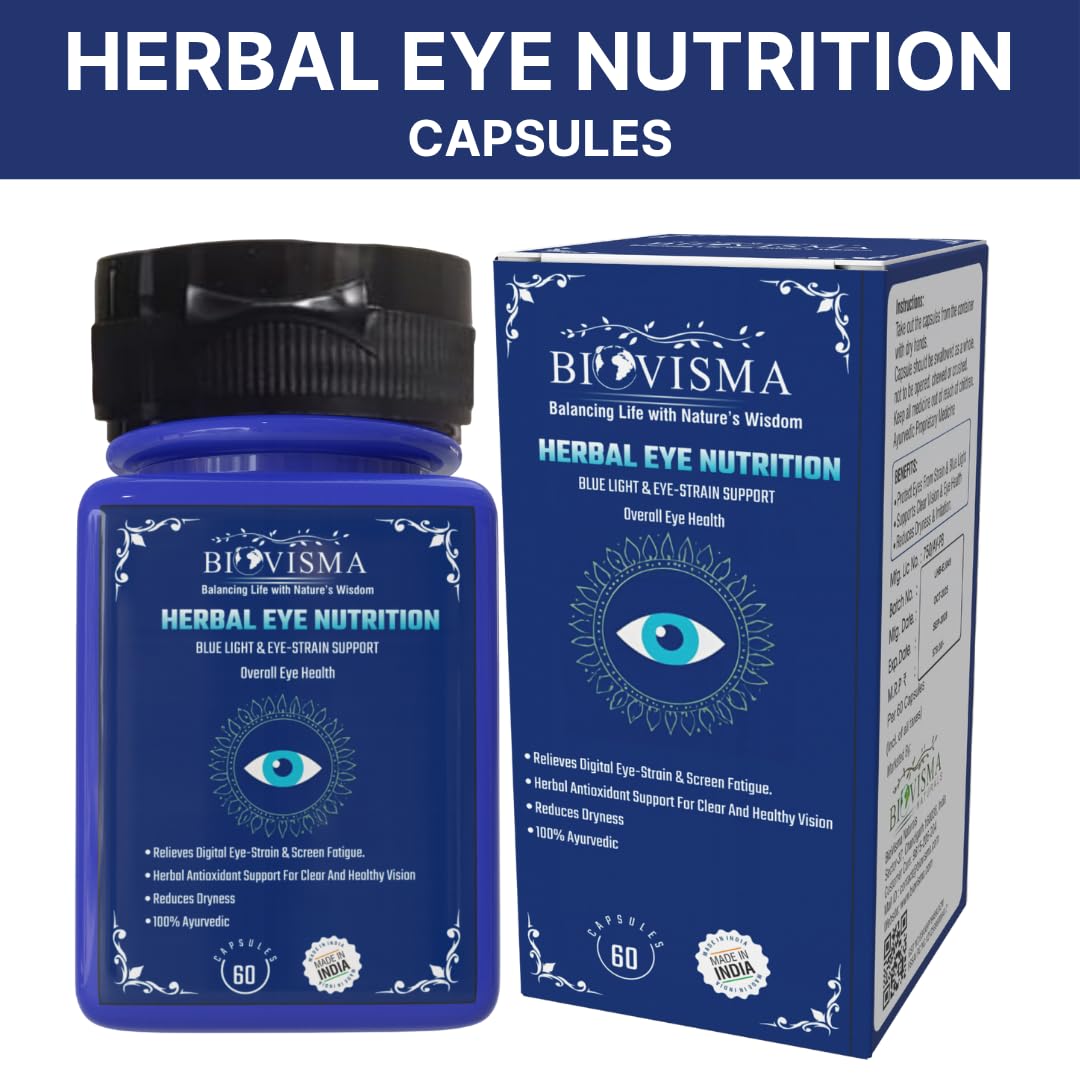 Herbal Eye Nutrition | Protects Eyes from Strain & Blue Light | Supports Clear Vision & Eye Health | Reduces Dryness & Irritation | 60 Capsules — Amazon image 2