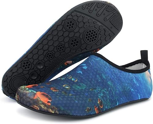 Miniatura 3 de QACOHU Zapatos de agua para hombre y mujer, zapatos de agua de secado rápido para buceo, surf, natación, playa, yoga