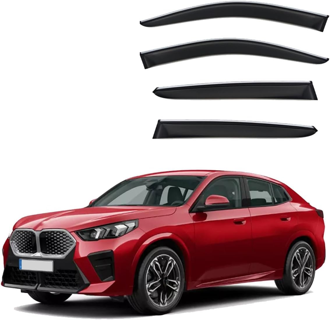PANXUC Car Wind Deflectors for BMW iX2 MK2-U10 2024+, Side Window Wind Rain Deflector Window Visor Sun Rain Guard Smoke Guards