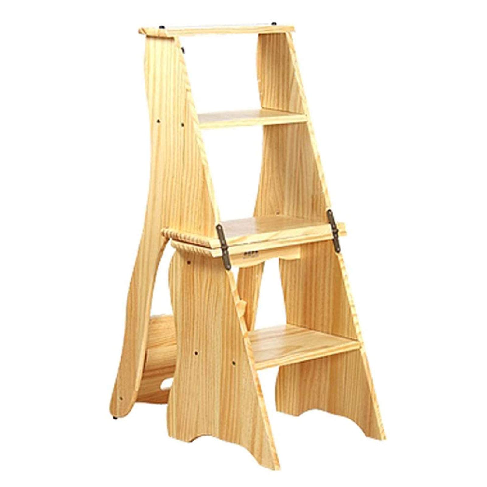 Tabouret d'escalade en bois massif 4 marches pliable 150 kg