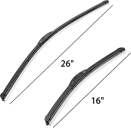 Miniatura 2 de Limpiaparabrisas de 26 pulgadas + 16 pulgadas para todas las estaciones, repuesto automotriz para parabrisas delantero (juego de 2)