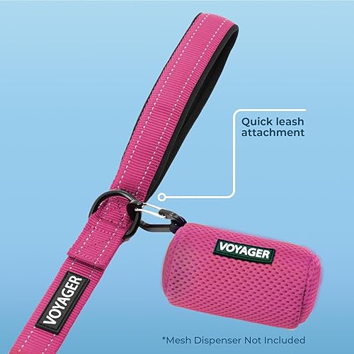 Miniatura 3 de Correa reflectante Voyager de 5 pies de largo con mango de neopreno para perros, bonita y resistente, para caminar, correr y entrenar, apta para