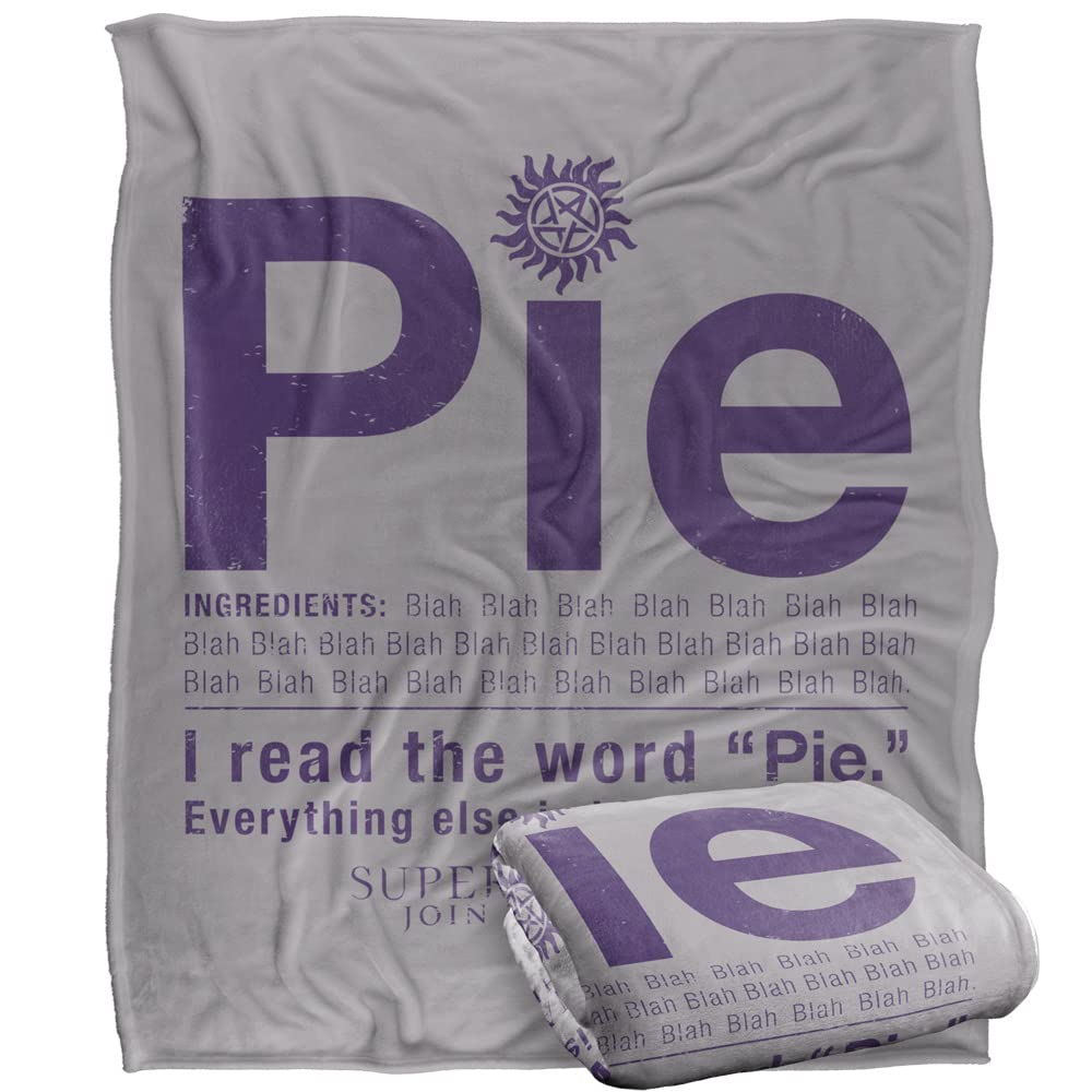 SUPERNATURAL Pie Officially Licensed Silky Touch Super Soft Throw Blanket 152 x 127 cm
