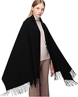 RIIQIICHY 100% Pure Wool Pashmina Shawl Wrap for Women - Extra Thick, Soft Warm Winter Scarf 80"