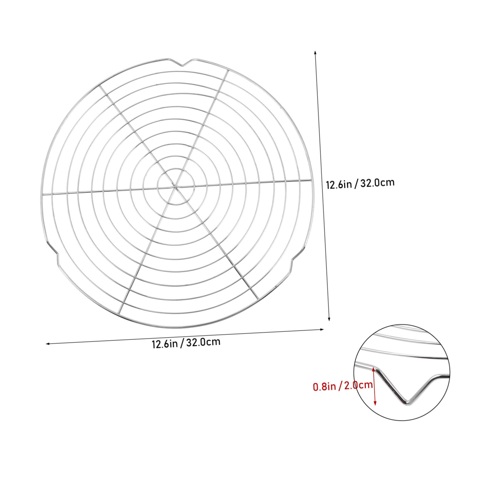 Hemobllo 2Pcs Cake Cooling Rack Round Kitchen Rack for Baking for Cooling Cookies Muffins Hot Dishes Resistant Design