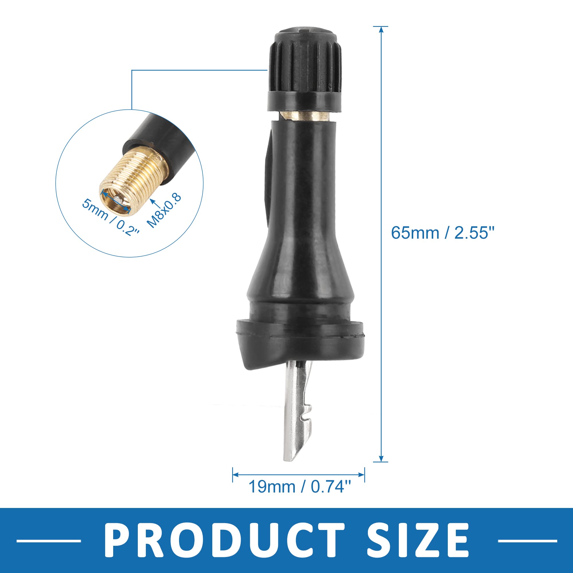 A ABSOPRO Neumático Presión Sensor Válvula Vástago para Nissan Qashqai (Juego de 4)