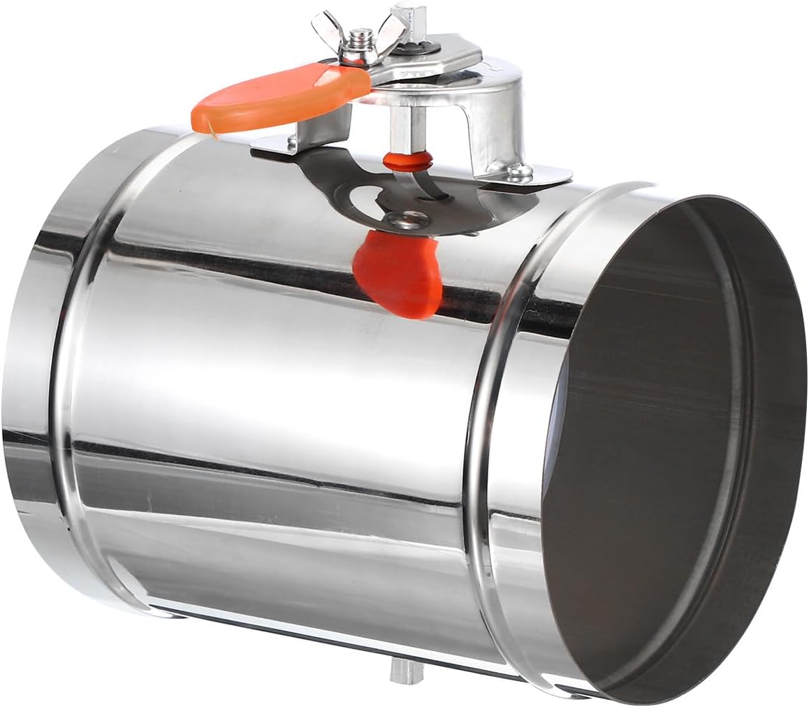 PATIKIL 6" HVAC Duct Manual Volume Damper, Stainless Steel Adjustment Flame Retardant Airflow Backdraft Damper Control for HVAC Air Balancing System,